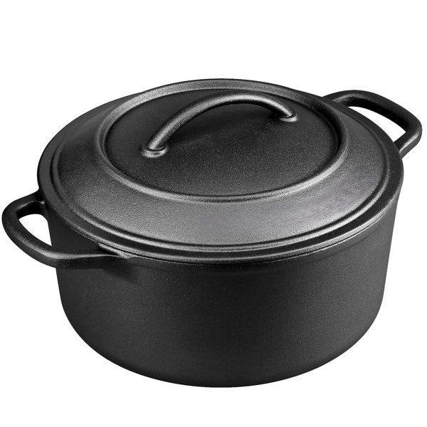 THE PROFICIENT INC. PreSeasoned Cast Iron Dutch Oven Pot